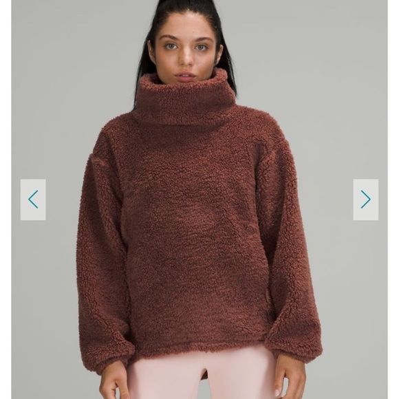 Lululemon Warmth Restore Long Sleeve Turtleneck Pullover Size 8 in Smokey Topaz - Picture 4 of 14